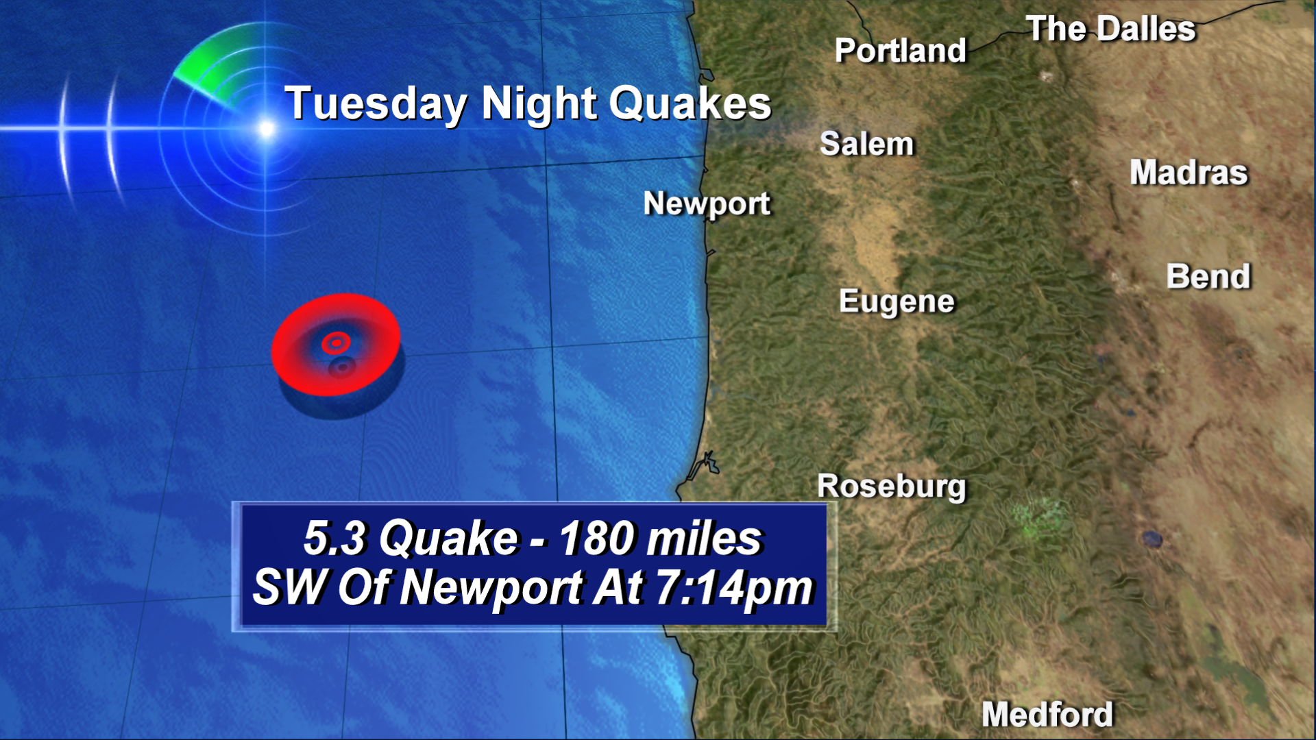 Tuesday Earthquakes: Beaverton And Off The Oregon Coast1920 x 1080
