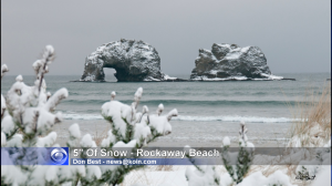 rockaway beach snow