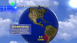 chile earthquake map