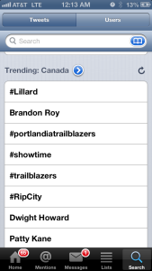 Canada: Lillard Number One Trend